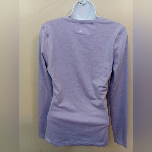 Under Armour Women's Light Purple V-Neck Long Sleeve Top - Picture 3 of 9